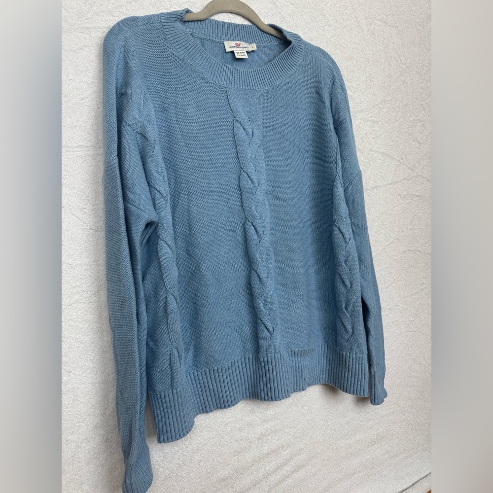 Vineyard Vines Lightweight Knit Sweater Mens L Soft Blue Preppy Old Money Casual - Picture 3 of 13
